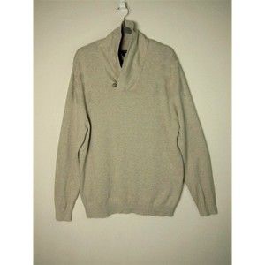 Banana Republic Pullover Men's Beige Sweater Shawl 100% Cotton Size XL